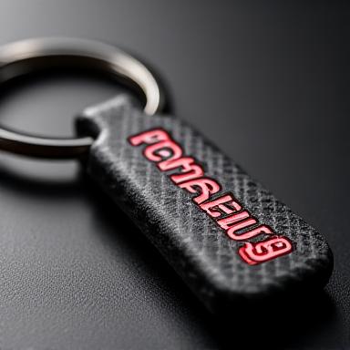 Llavero de fibra de carbono con logo Fluvius